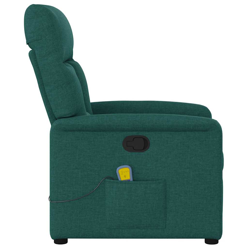 vidaXL Massagesessel Dunkelgrün Stoff