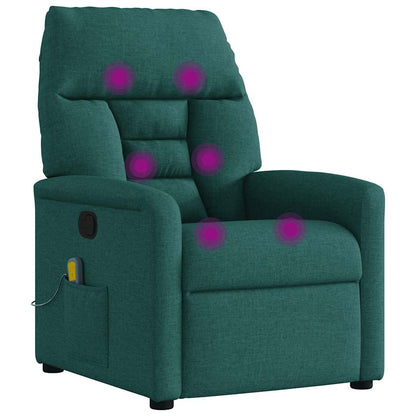vidaXL Massagesessel Dunkelgrün Stoff