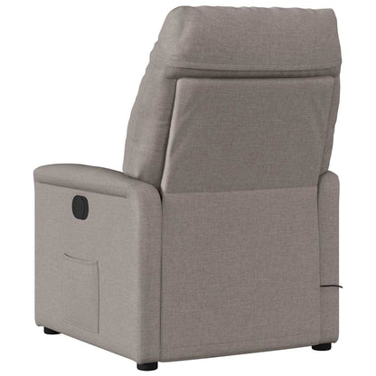 Massagesessel Taupe Stoff