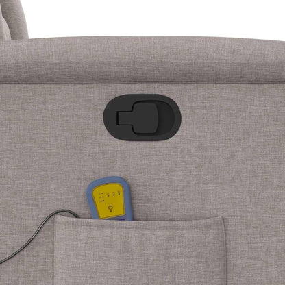 Massagesessel Taupe Stoff