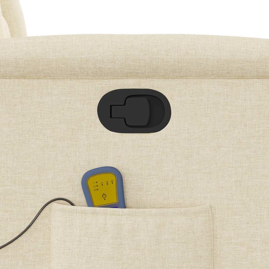 Massagesessel Creme Stoff