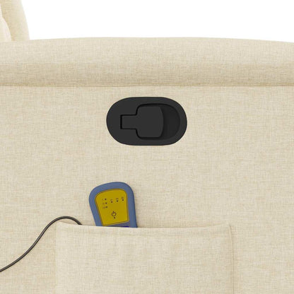 Massagesessel Creme Stoff