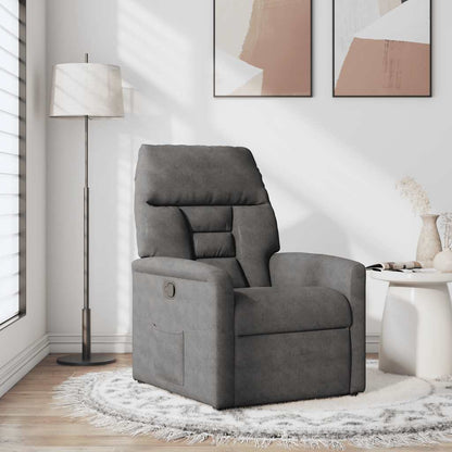vidaXL Relaxsessel Dunkelgrau Mikrofasergewebe