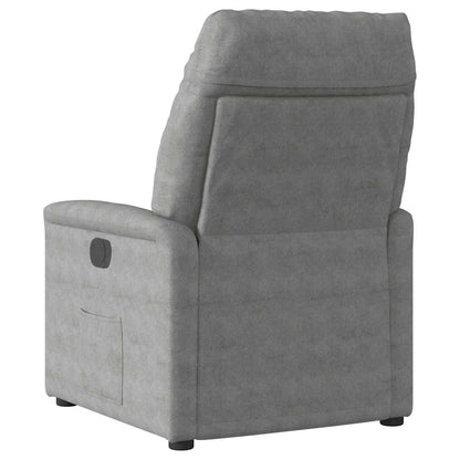 vidaXL Fauteuil de massage gris foncé en tissu microfibre