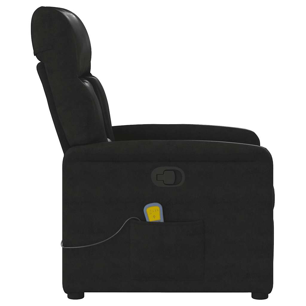 vidaXL Massagesessel Schwarz Mikrofasergewebe