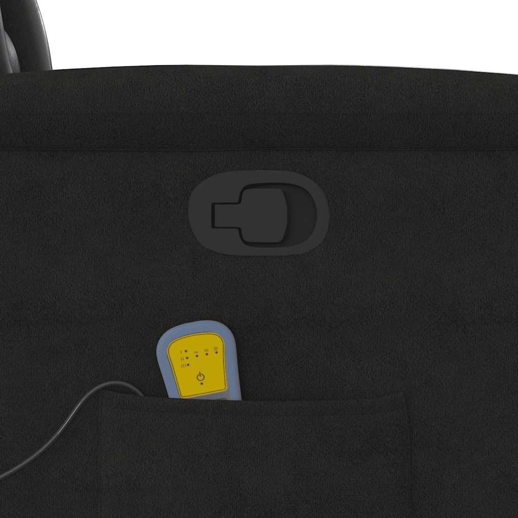 Massagesessel Schwarz Mikrofasergewebe