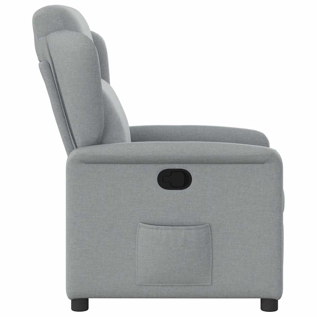 vidaXL Fauteuil relax Gris clair Tissu