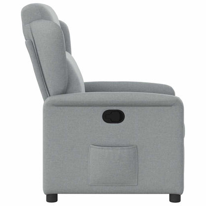 vidaXL Fauteuil relax Gris clair Tissu