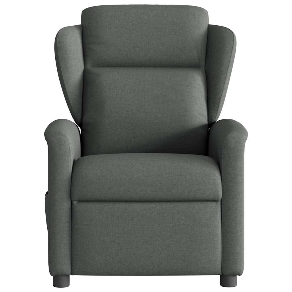 vidaXL Fauteuil de relaxation gris foncé en tissu
