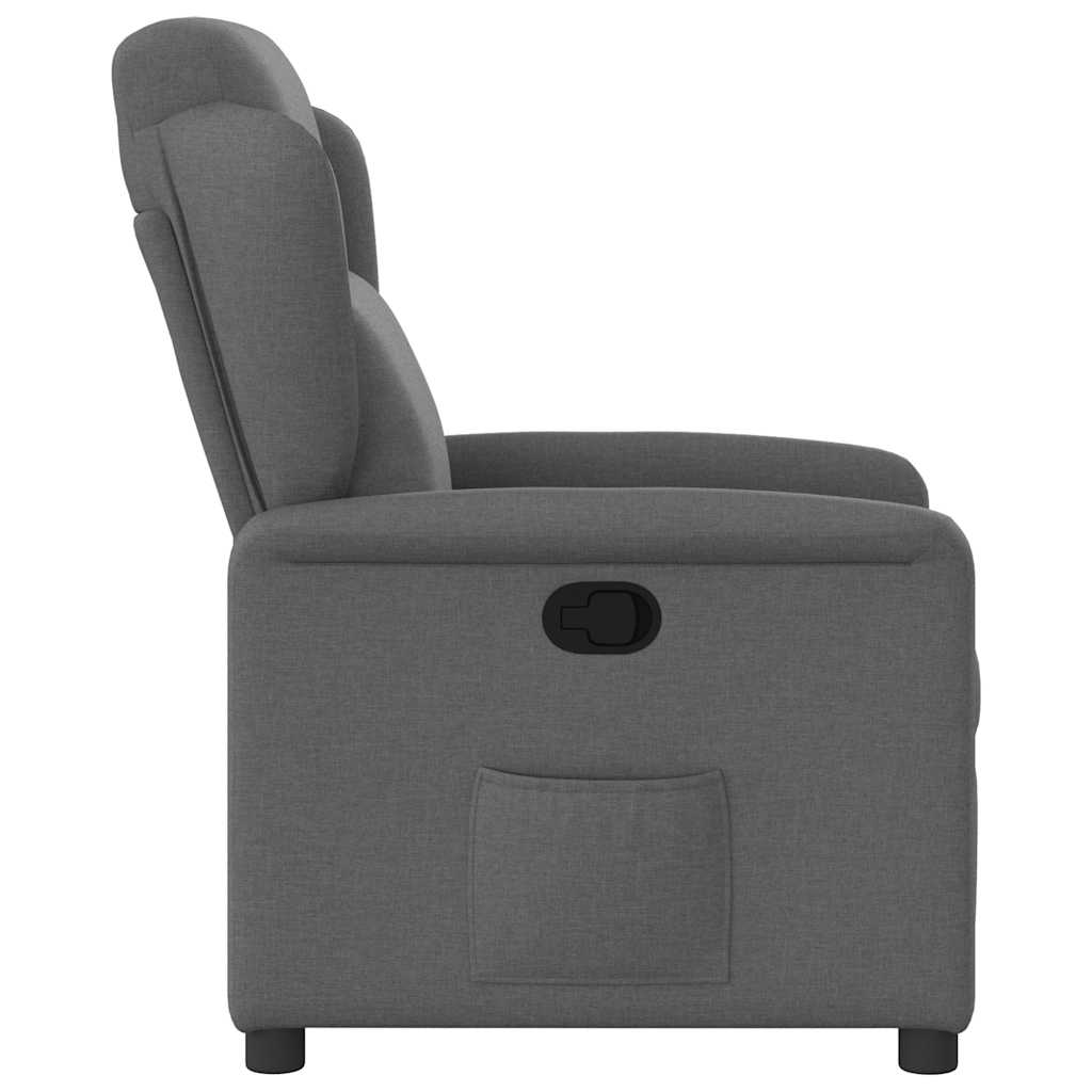 vidaXL Fauteuil de relaxation gris foncé en tissu