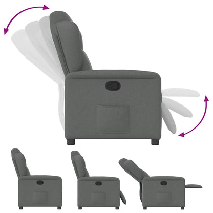 vidaXL Fauteuil de relaxation gris foncé en tissu