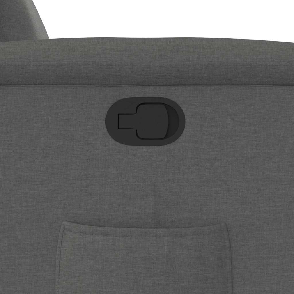 vidaXL Fauteuil de relaxation gris foncé en tissu