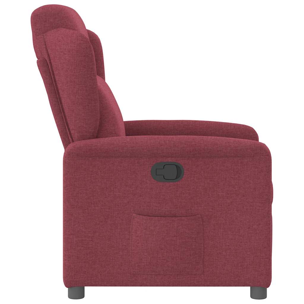 vidaXL Fauteuil relax Rouge bordeaux Tissu