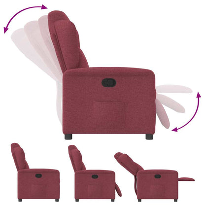 vidaXL Fauteuil relax Rouge bordeaux Tissu