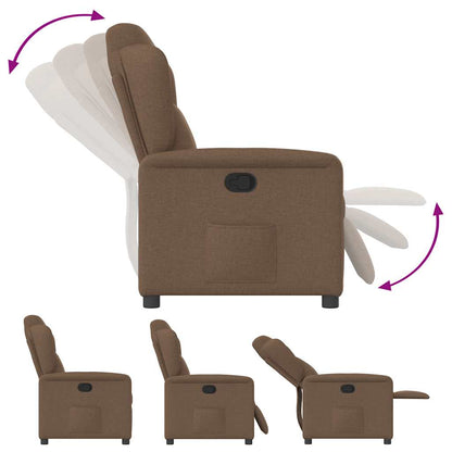 Fauteuil relax vidaXL marron tissu
