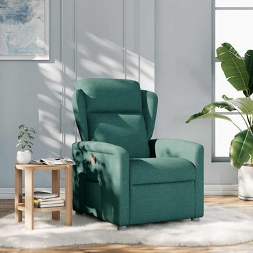 vidaXL Fauteuil relax vert foncé en tissu