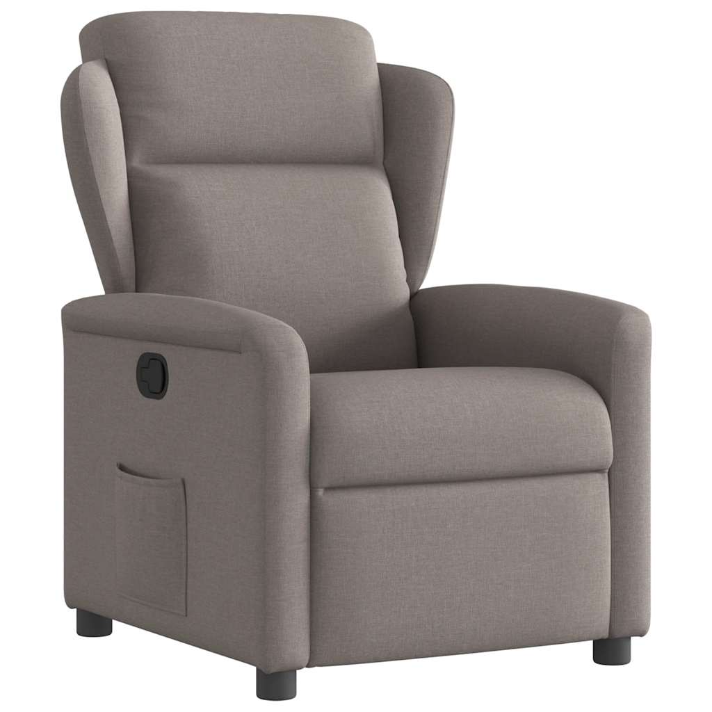 vidaXL Fauteuil relax Taupe Tissu
