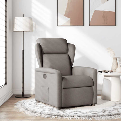 vidaXL Fauteuil relax Taupe Tissu