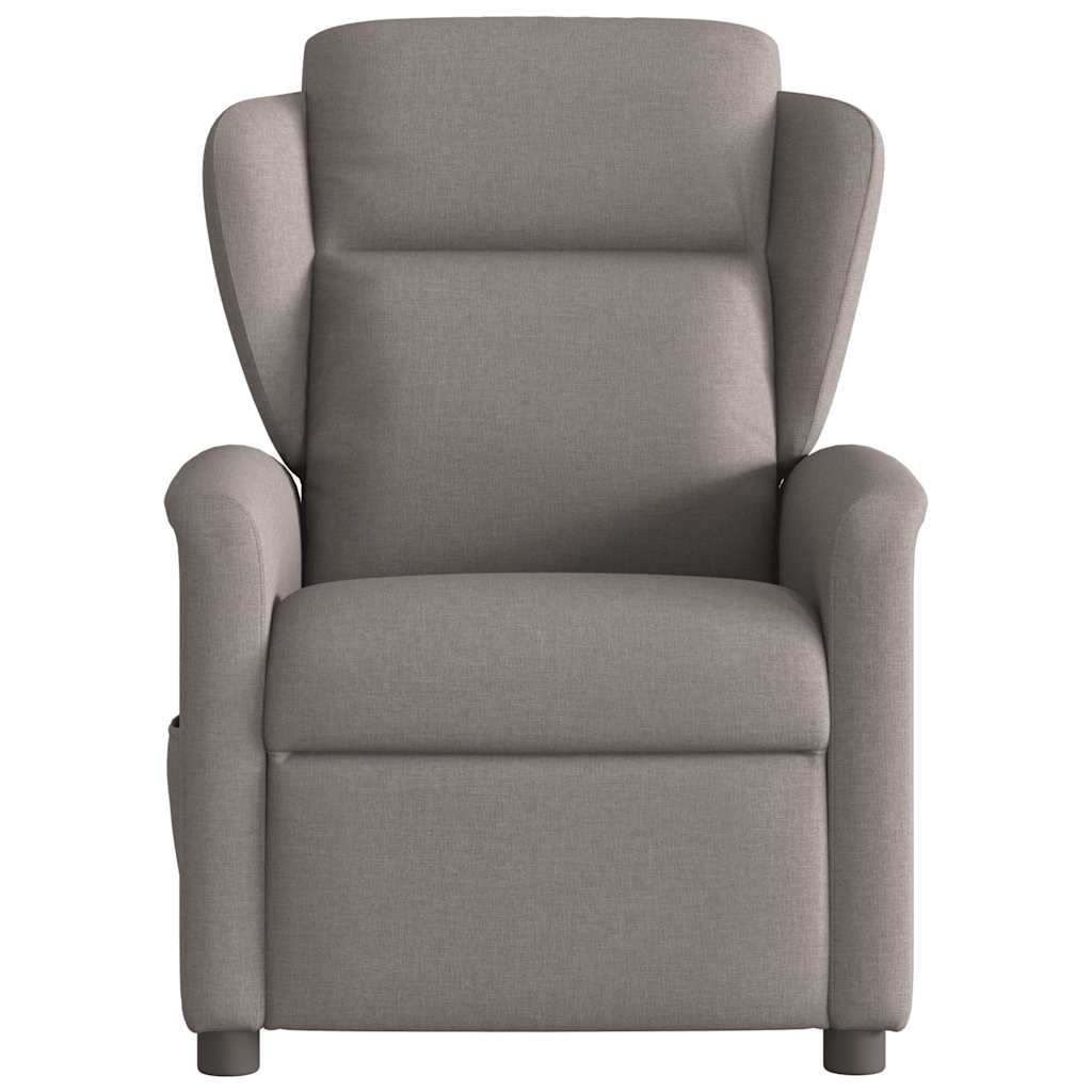 vidaXL Fauteuil relax Taupe Tissu