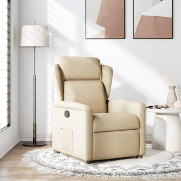 vidaXL Relaxsessel Creme Stoff