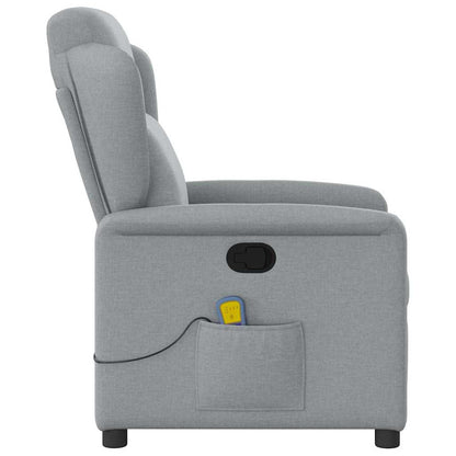 vidaXL Massagesessel Hellgrau Stoff