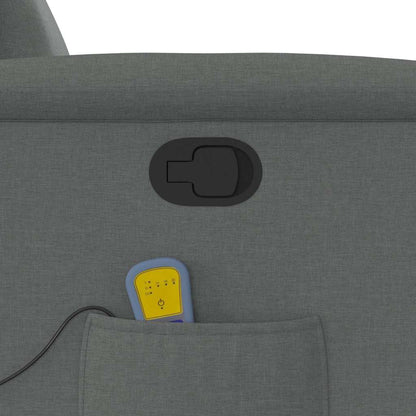 Massage-Relaxsessel, Stoff, Dunkelgrau