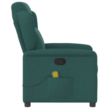 vidaXL Massagesessel Dunkelgrün Stoff