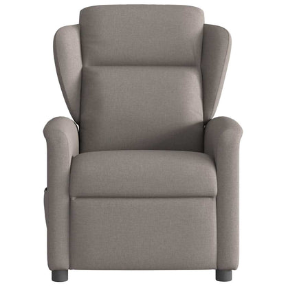 vidaXL Fauteuil de massage taupe en tissu