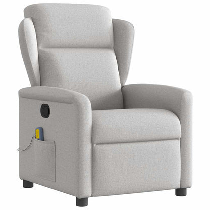 vidaXL Massagesessel Wolkengrau Stoff