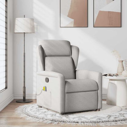 vidaXL Massagesessel Wolkengrau Stoff