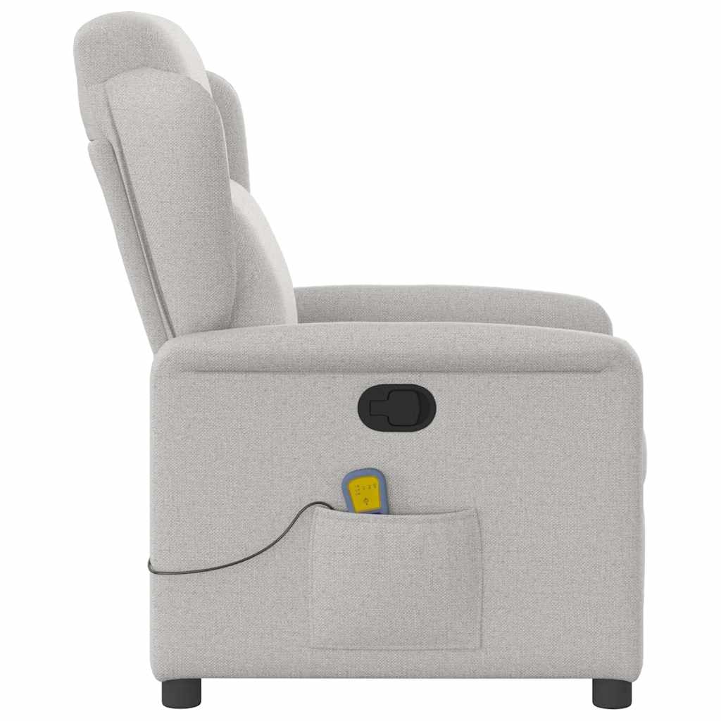 vidaXL Massagesessel Wolkengrau Stoff