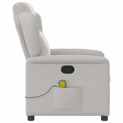 vidaXL Massagesessel Wolkengrau Stoff