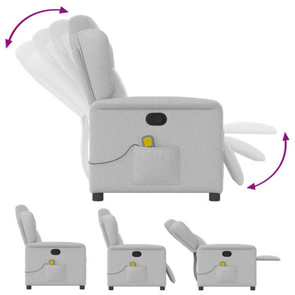 vidaXL Massagesessel Wolkengrau Stoff