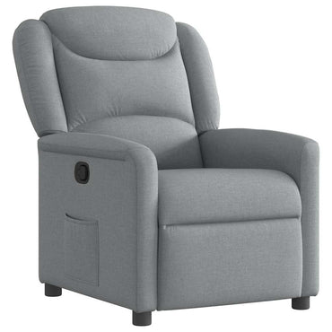 vidaXL Fauteuil relax Gris clair Tissu