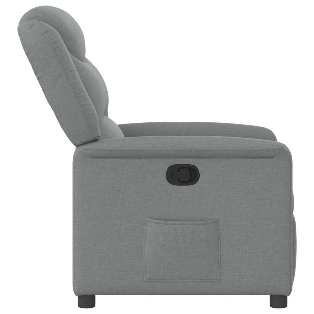 vidaXL Fauteuil relax Gris clair Tissu