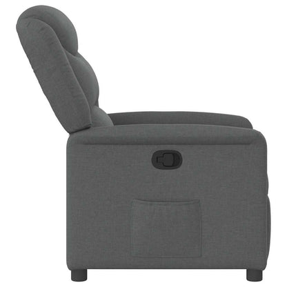 vidaXL Fauteuil de relaxation gris foncé en tissu