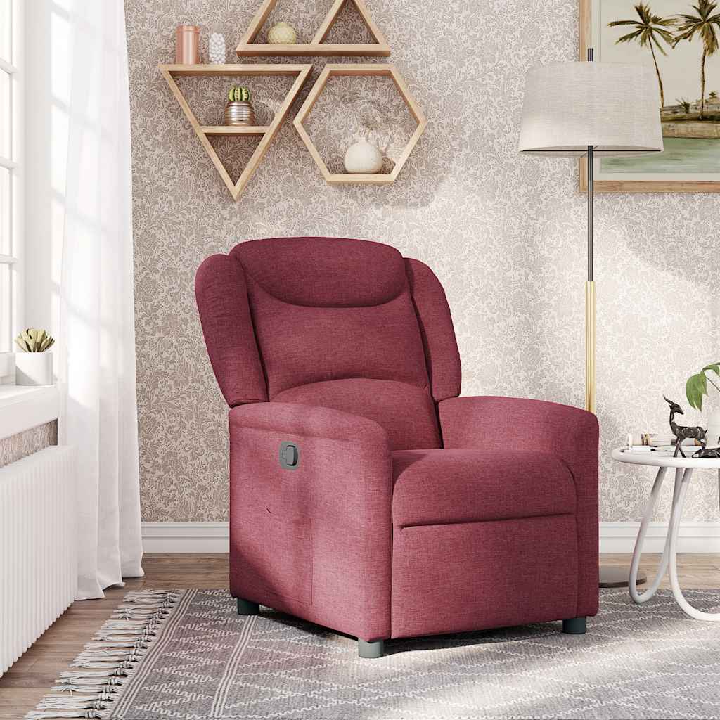 vidaXL Fauteuil relax Rouge bordeaux Tissu
