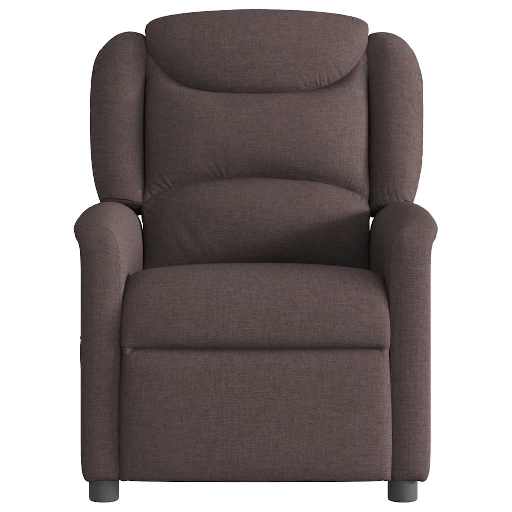 vidaXL Fauteuil relax marron foncé en tissu