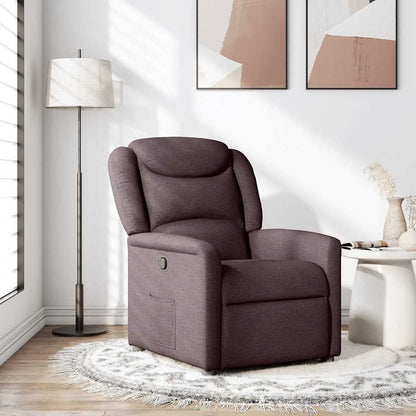 vidaXL Fauteuil relax marron foncé en tissu