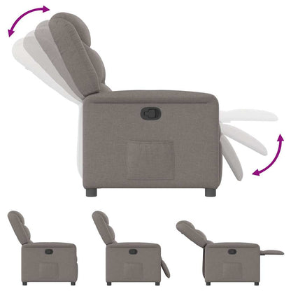 vidaXL Relaxsessel Taupe Stoff