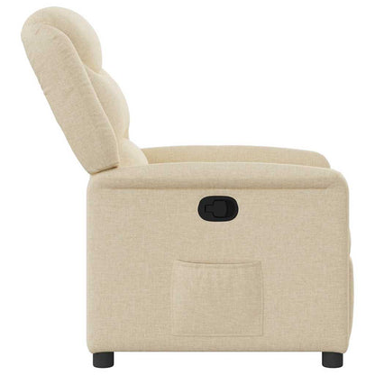 vidaXL Fauteuil relax crème tissu