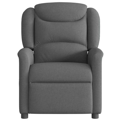 vidaXL Fauteuil de massage gris foncé en tissu