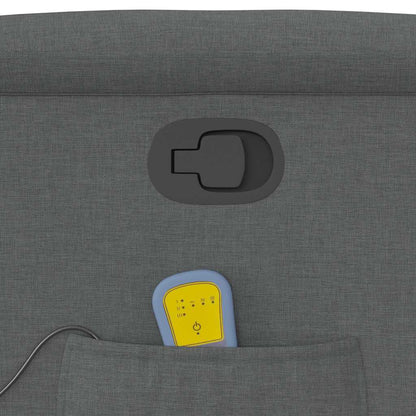 vidaXL Fauteuil de massage gris foncé en tissu