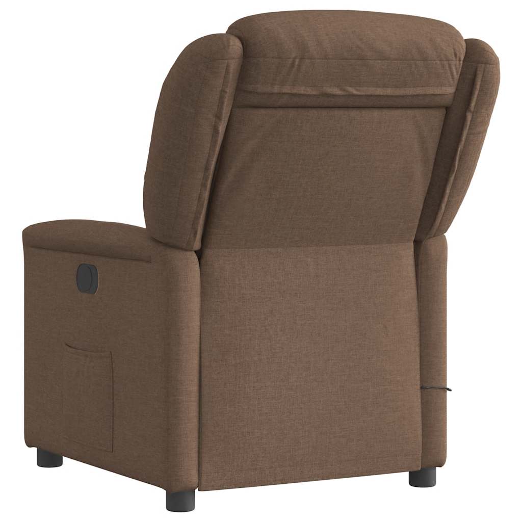 vidaXL Fauteuil de massage Marron Tissu