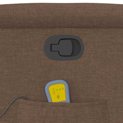 vidaXL Fauteuil de massage Marron Tissu