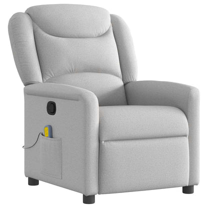 vidaXL Massagesessel Wolkengrau Stoff