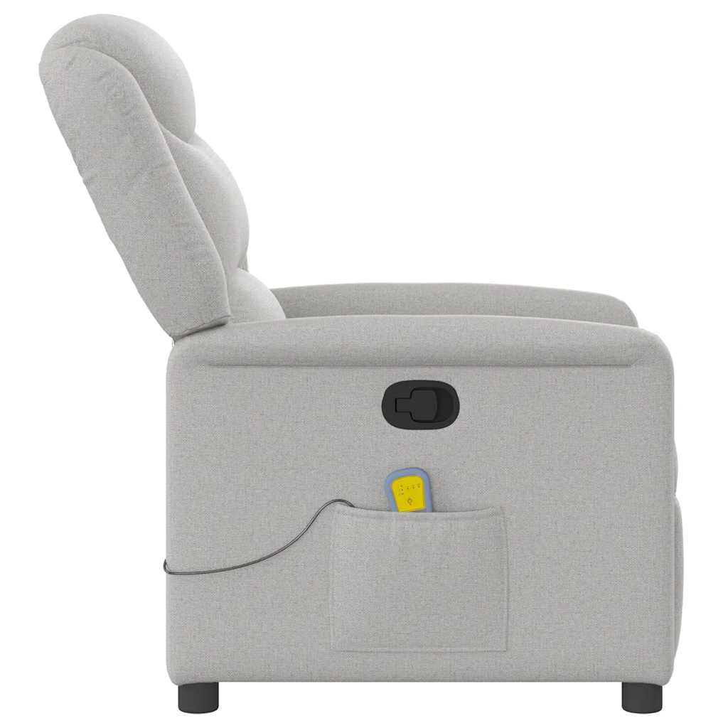 vidaXL Massagesessel Wolkengrau Stoff