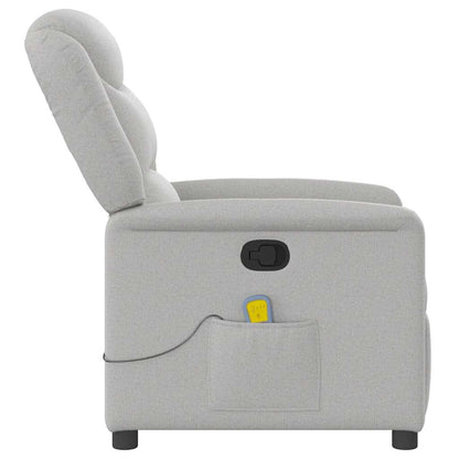 vidaXL Massagesessel Wolkengrau Stoff