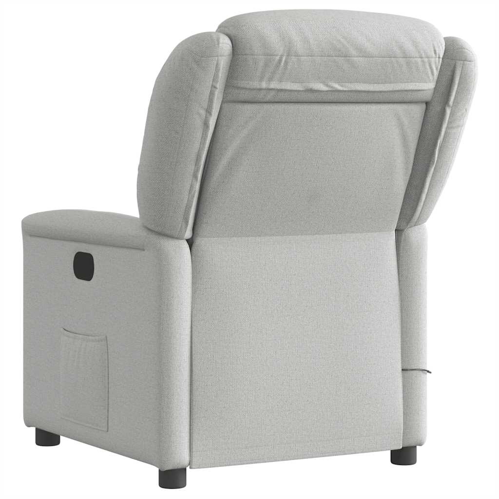 vidaXL Massagesessel Wolkengrau Stoff