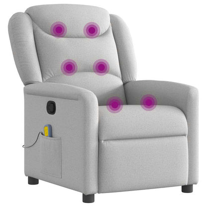 vidaXL Massagesessel Wolkengrau Stoff